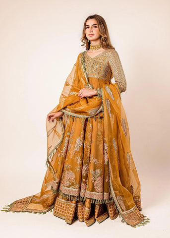 Paar by Hussain Rehar Festive Unstitched 3 Pieces Organza Suit - Sehar - Yumnaz