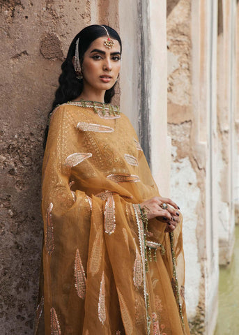 Paar by Hussain Rehar Festive Unstitched 3 Pieces Organza Suit - Sehar - Yumnaz