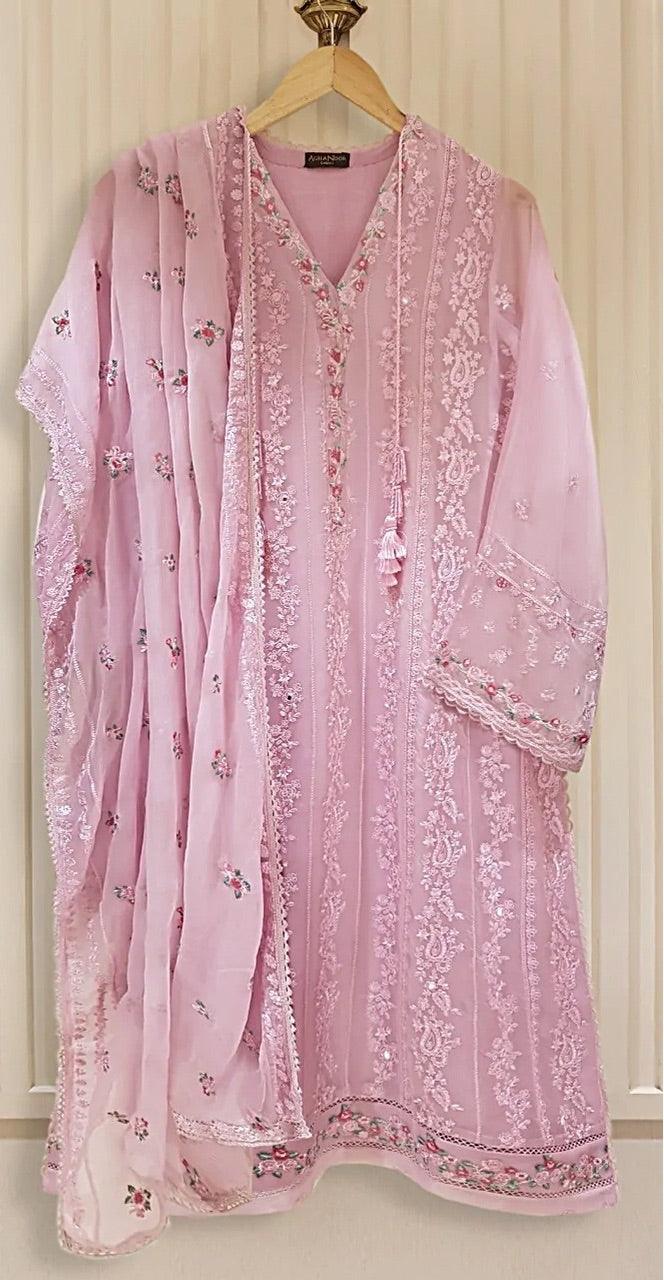 Agha Noor Organza Suit - Yumnaz