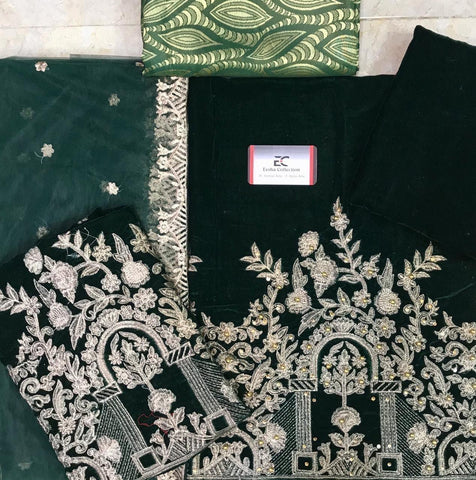 Agha Noor Velvet Suit - Yumnaz