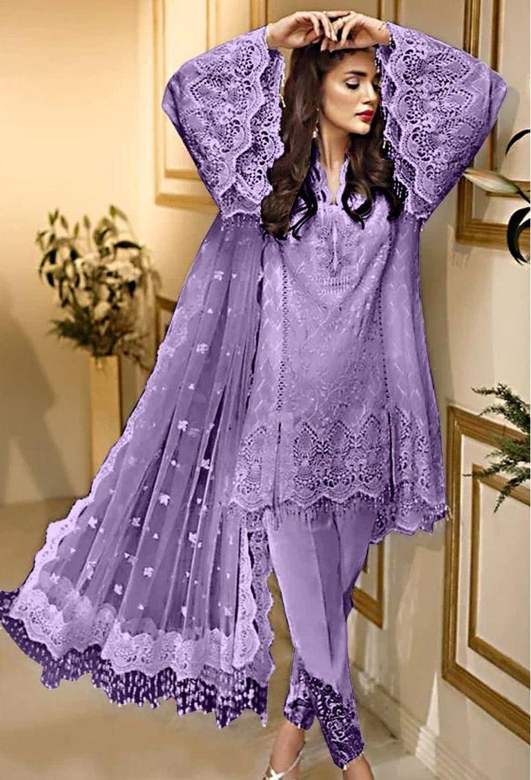 Anaya Organza Suit - Yumnaz