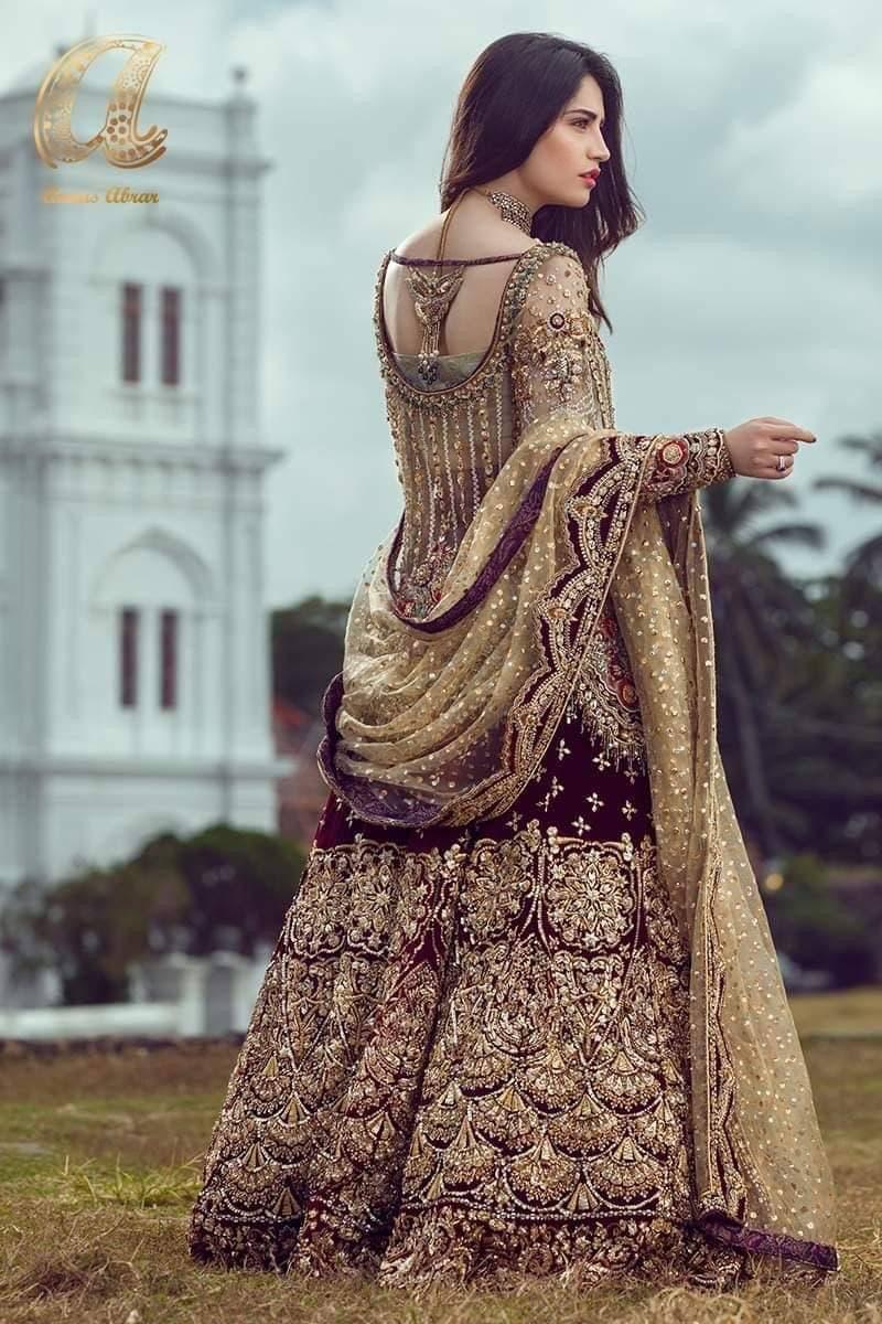 Anus Abrar Chiffon Bridal Suit - Yumnaz