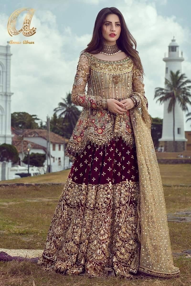 Anus Abrar Chiffon Bridal Suit - Yumnaz