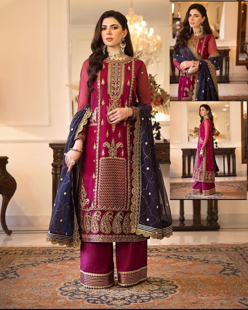 Asim Jofa Chiffon Suit - Yumnaz