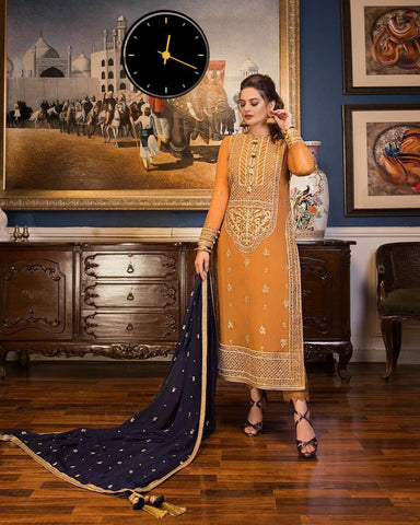 Asim Jofa Chiffon Suit - Yumnaz