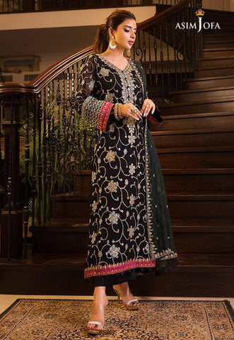 Asim Jofa Chiffon Suit - Yumnaz