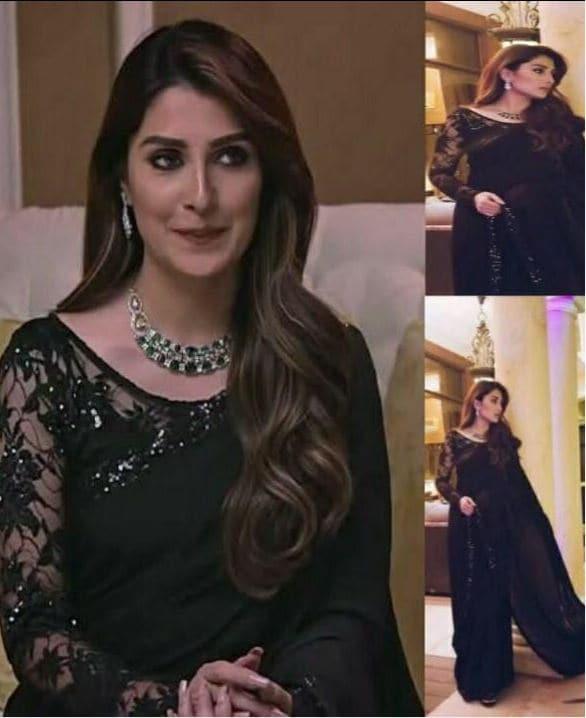 Ayeza Khan Chiffon Saaree - Yumnaz