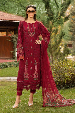 Maria.B Voyage A Luxe Embroidered Lawn Suits Unstitched 3 Piece 9A - Yumnaz