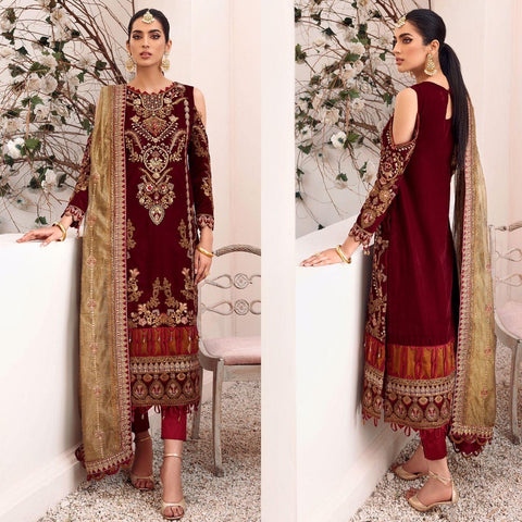 Emaan Adeel Velvet Suit - Yumnaz