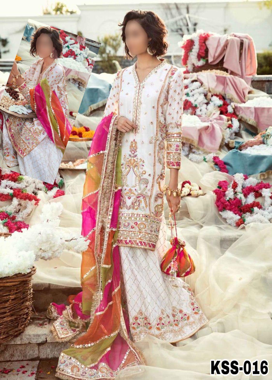 Embroidered Chiffon Suit - Yumnaz