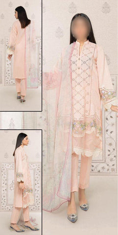 Embroidered Cotton Suit-Cotton Suits-Replica Zone