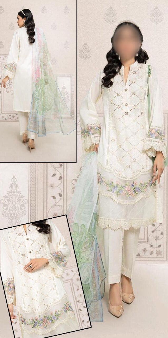 Embroidered Cotton Suit-Cotton Suits-Replica Zone