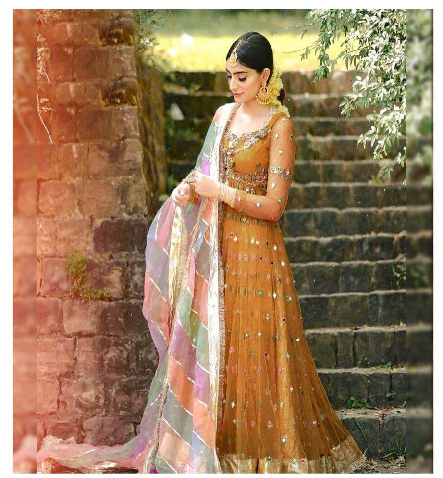 Embroidered Net Maxi - Yumnaz