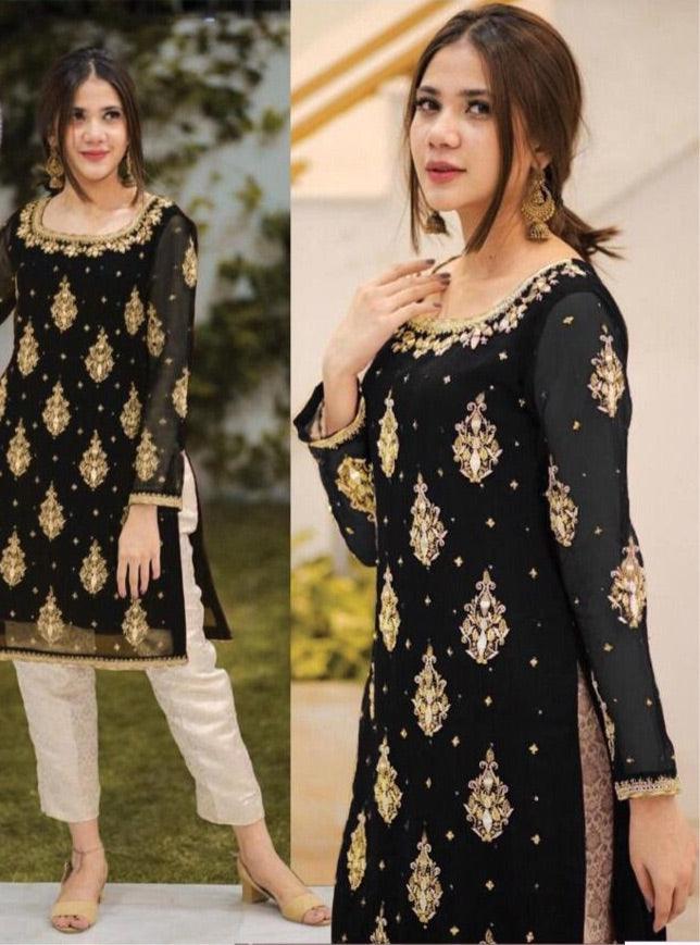 Ibrahim Sami Chiffon Suit-Replica Suits-Replica Zone