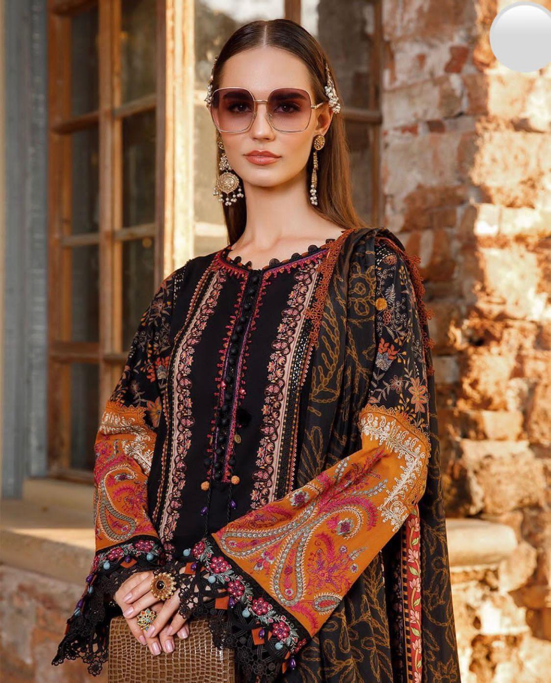 M Print Lawn Suit-Lawn Suits-Replica Zone