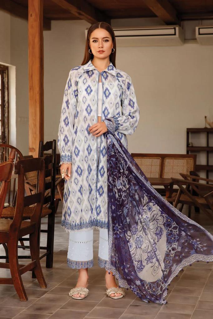 M Print Lawn Suit - Yumnaz