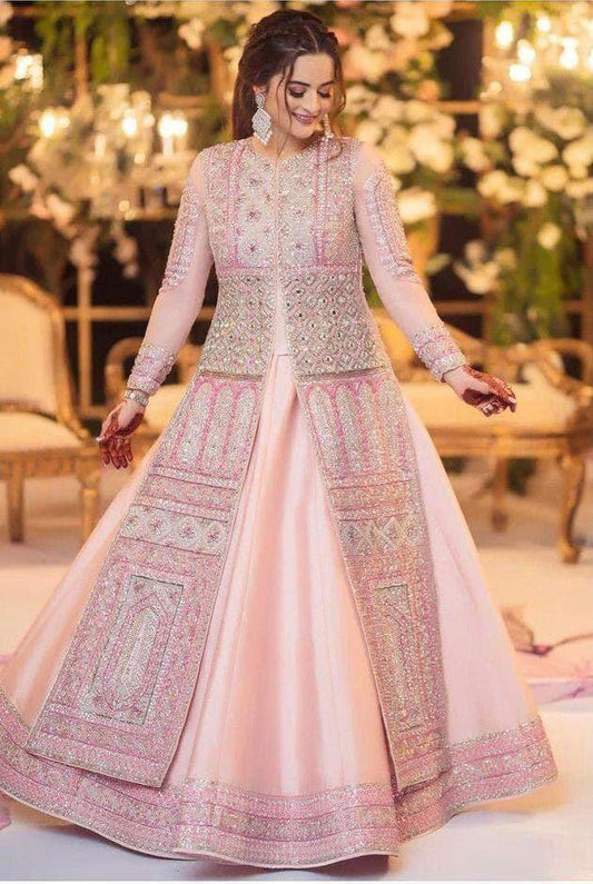 Minal Khan Organza Bridal Suit - Yumnaz