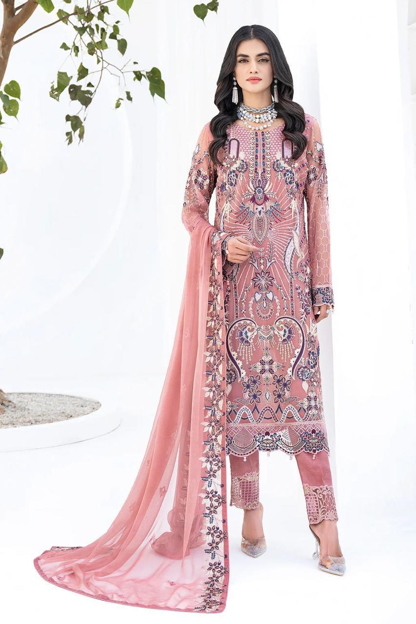 Ramsha Chiffon Suit - Yumnaz