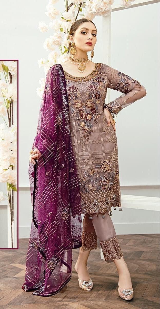 Ramsha Chiffon Suit - Yumnaz