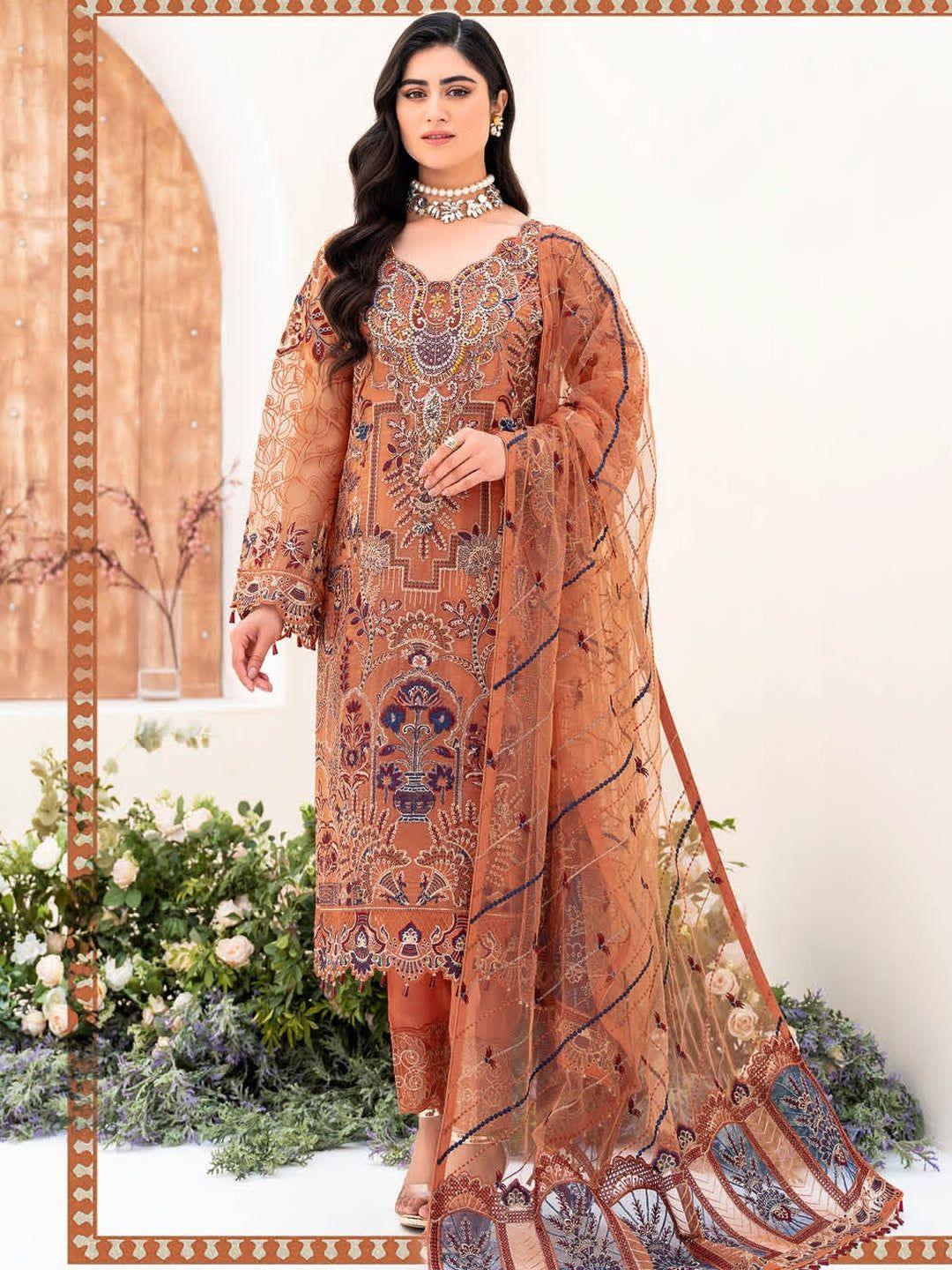 Ramsha Organza Suit - Yumnaz