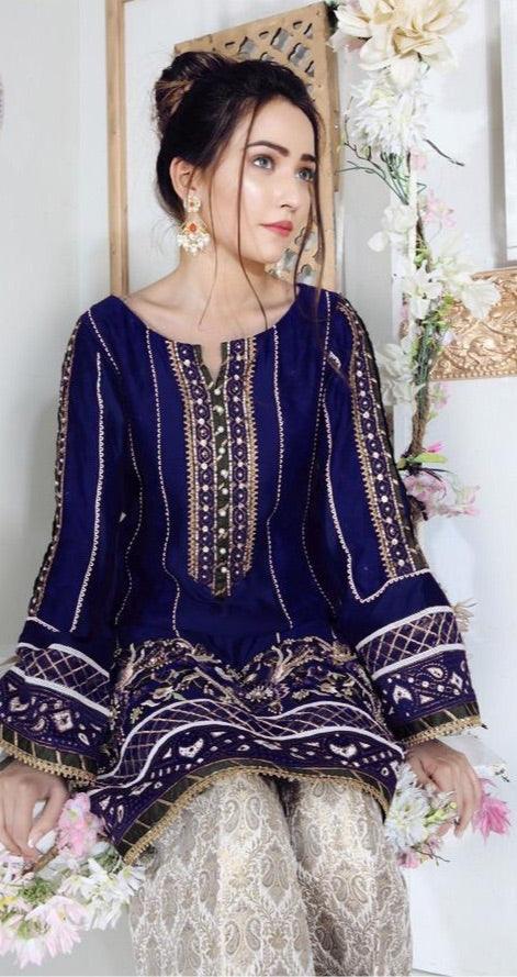 Sarosh Salman Chiffon Suit-Replica Suits-Replica Zone